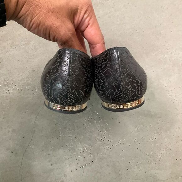 Burberry Perforated Leather Musgrave Flats - Picture 7 of 10